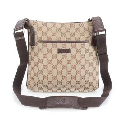 Pre-owned Gucci Brown Gg Canvas Shoulder Bag ()