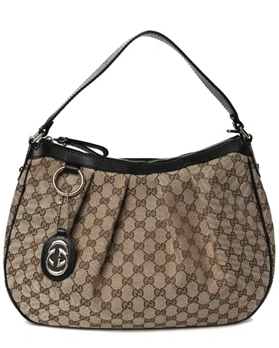 Gucci Brown Gg Canvas Sukey Hobo Bag (authentic Pre-loved)
