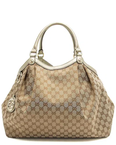 Gucci Brown Gg Canvas Sukey Large Tote (authentic Pre-loved)