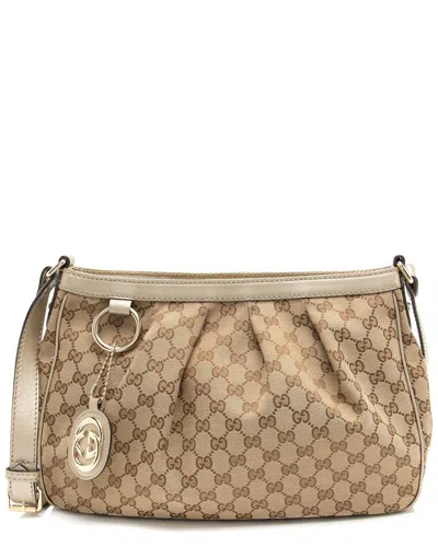 Gucci Brown Gg Canvas Sukey Messenger (authentic Pre-loved)
