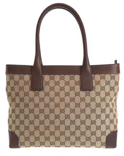 Gucci Brown Gg Canvas Tote (authentic Pre-loved) In Neutral