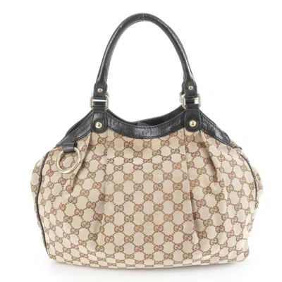 Pre-owned Gucci Brown Gg Canvas Tote Bag ()