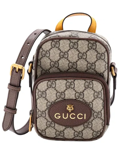 Gucci Brown Gg Coated Canvas Neo Vintage Top Handle Crossbody Mini (authentic  Pre-loved)