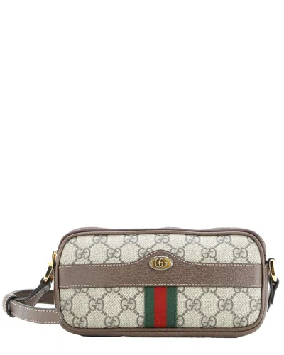Gucci Brown Gg Coated Canvas Ophidia Crossbody Mini (authentic Pre-loved)