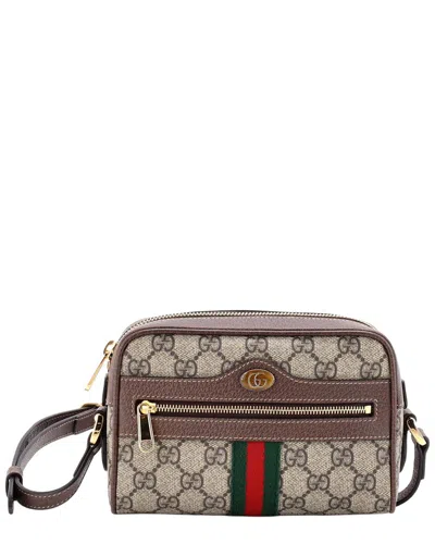 Gucci Ophidia Gg Supreme Mini Bag In Purple