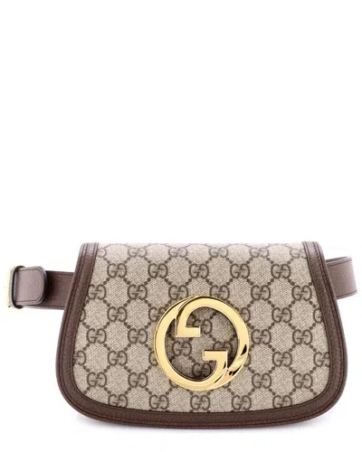 Gucci Brown Gg Coated/waterproof Canvas Blondie Belt Bag (authentic Pre-loved)