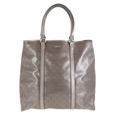 Pre-owned Gucci Brown Gg Imprimé Leather Shoulder Bag Tote Bag ()