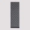 Gucci Brown Gg Jacquard Pattern Knitted Scarf In Grey