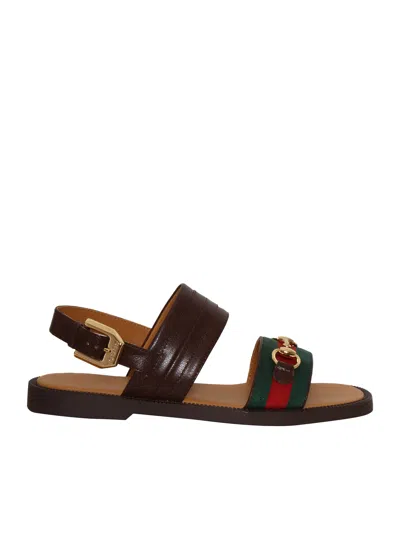 Gucci Brown Gg Sandals