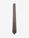 Gucci Men Brown Gg Silk Jacquard Tie