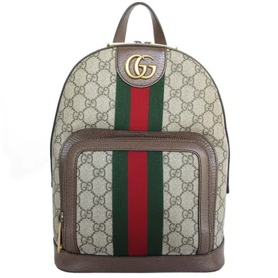 Pre-owned Gucci Brown Gg Supreme Backpack ()