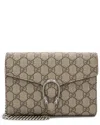 Gucci Brown Gg Supreme Canvas Dionysus Chain Wallet (authentic Pre-loved) In Neutral