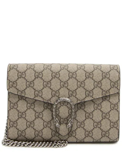 GUCCI GUCCI BROWN GG SUPREME CANVAS DIONYSUS CHAIN WALLET (AUTHENTIC PRE-LOVED)