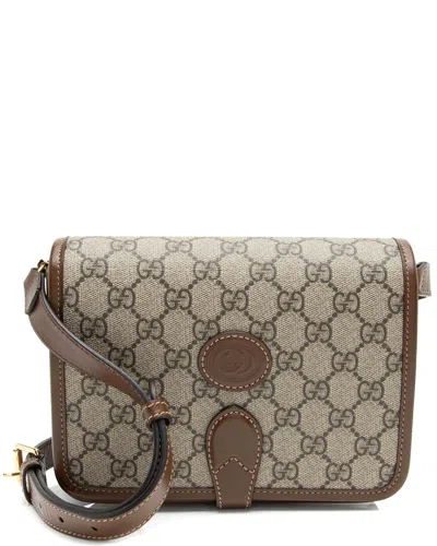 Gucci Brown Gg Supreme Canvas Interlocking G Mini Crossbody (authentic Pre-loved)