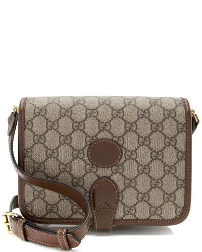 Gucci Brown Gg Supreme Canvas Interlocking G Mini Crossbody (authentic Pre-loved)