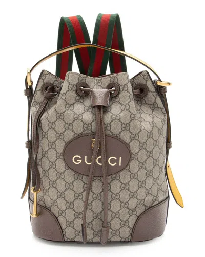 Gucci Brown Gg Supreme Canvas Neo Vintage Drawstring Shoulder Bag (authentic  Pre-loved) In Multi