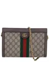 Gucci Beige Gg Supreme Canvas Ophidia Medium Chain Shoulder Bag (authentic  Pre-loved) In Brown