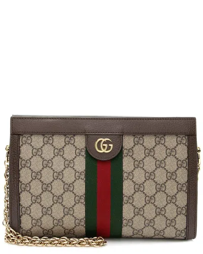 Gucci Brown Gg Supreme Canvas Ophidia Small Chain Shoulder Bag (authentic Pre-  Loved)