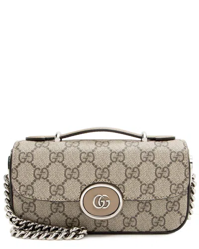 Gucci Brown Gg Supreme Canvas Petite Gg Mini Shoulder Bag (authentic Pre-loved)