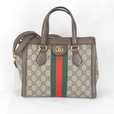 Pre-owned Gucci Brown Gg Supreme Canvas Shoulder Bag ()