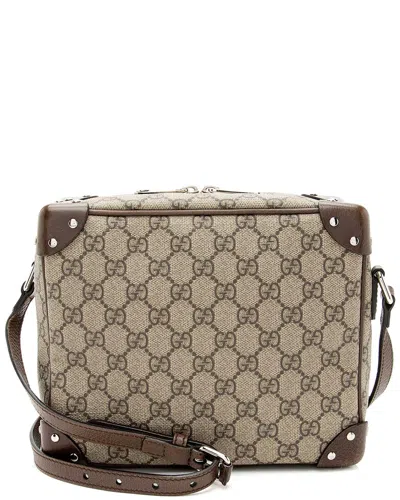 Pre-owned Gucci Brown Gg Supreme Canvas Soft Trunk Bag (authentic Pre-loved)