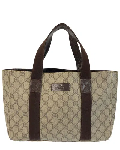 Gucci Brown Gg Supreme Canvas Tote (authentic Pre-loved)