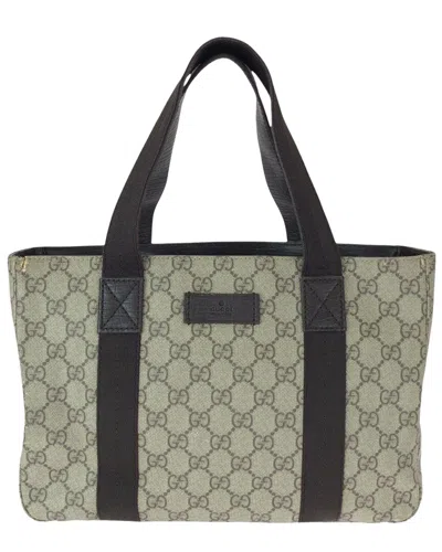 Gucci Brown Gg Supreme Canvas Tote (authentic Pre-loved) In Multi
