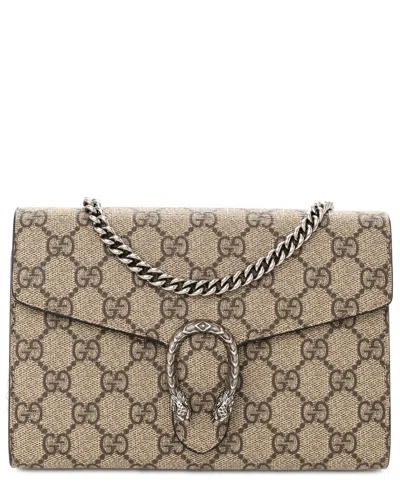 Gucci Brown Gg Supreme Coated Canvas Monogram Mini Dionysus Chain Wallet (authentic Pre-loved)