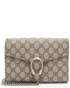 Gucci Brown Gg Supreme Canvas Dionysus Chain Wallet (authentic Pre-loved) In White