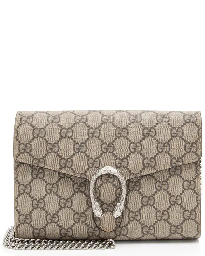 Gucci Brown Gg Supreme Dionysus Chain Wallet (authentic Pre-loved)