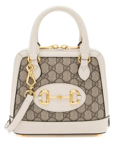 Gucci Brown Gg Supreme Horsebit 1955 Mini Satchel (authentic Pre-loved)