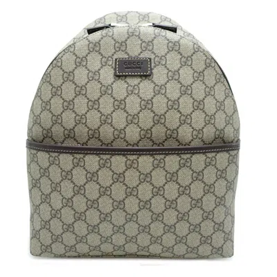 Pre-owned Gucci Brown Gg Supreme Leather Backpack ()