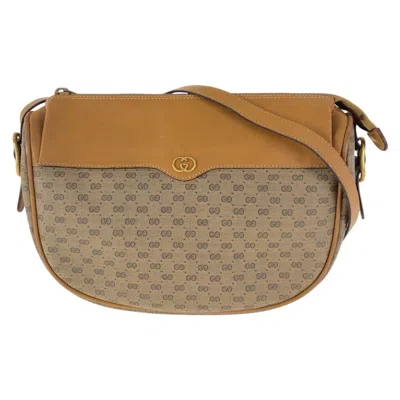 Pre-owned Gucci Brown Gg Supreme Leather Pochette Shoulder Bag ()
