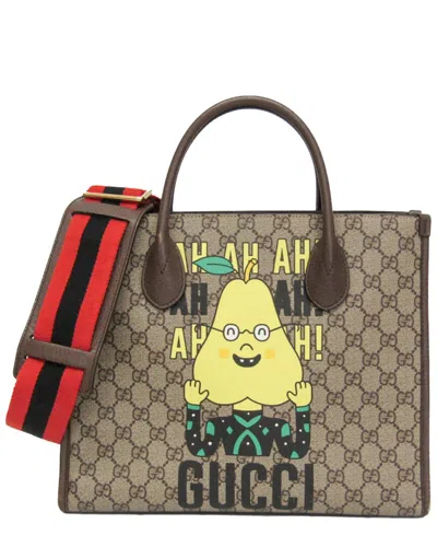 Pre-owned Gucci Brown Gg Supreme Shoulder Bag (authentic Pre-loved)