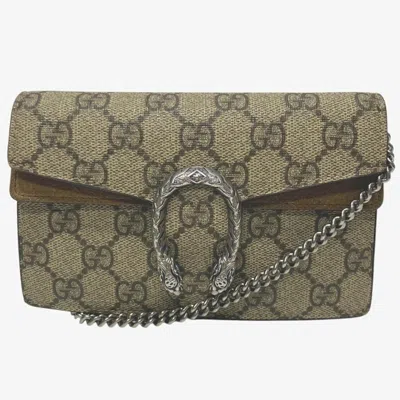Pre-owned Gucci Brown Gg Supreme Shoulder Bag ()