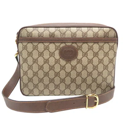 Pre-owned Gucci Brown Gg Supreme Shoulder Bag ()