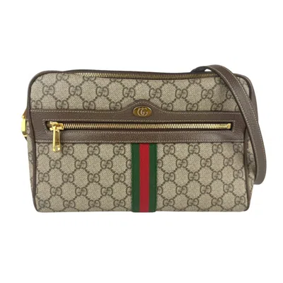 Pre-owned Gucci Brown Gg Supreme Shoulder Bag ()
