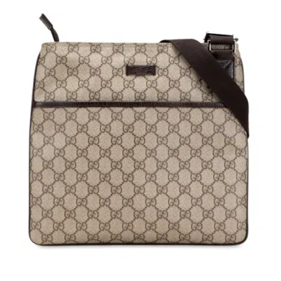 Pre-owned Gucci Brown Gg Supreme Shoulder Bag ()