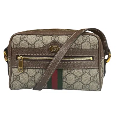 Pre-owned Gucci Brown Gg Supreme Shoulder Bag ()