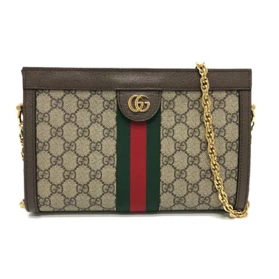 Pre-owned Gucci Brown Gg Supreme Shoulder Bag ()