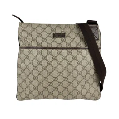 Pre-owned Gucci Brown Gg Supreme Shoulder Bag ()