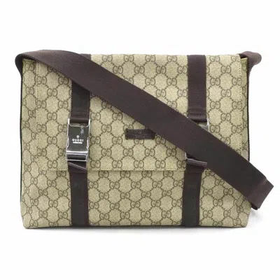 Pre-owned Gucci Brown Gg Supreme Shoulder Bag ()