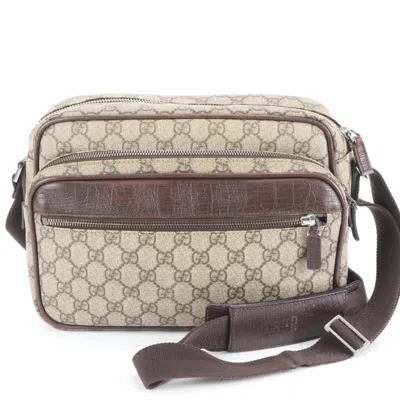 Pre-owned Gucci Brown Gg Supreme Shoulder Bag ()