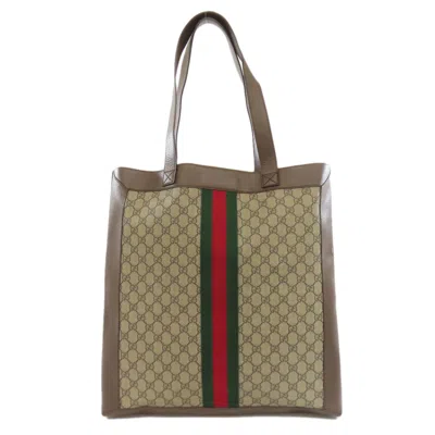Pre-owned Gucci Brown Gg Supreme Tote Bag ()