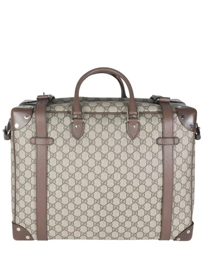 Gucci Brown Gg Supreme Trunk Holdall Tote (authentic Pre-loved)