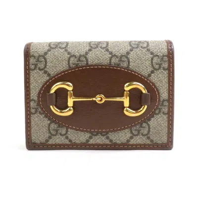 Pre-owned Gucci Brown Gg Supreme Wallet (bi-fold) ()