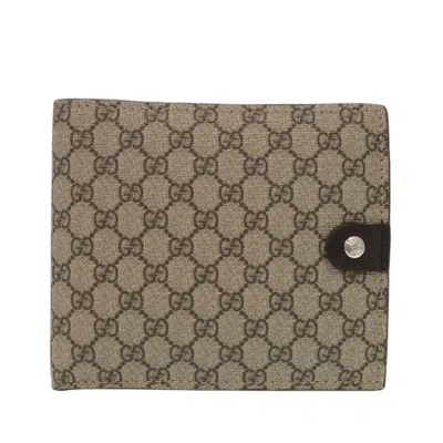 Pre-owned Gucci Brown Gg Supreme Wallet (bi-fold) ()
