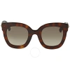 GUCCI GUCCI BROWN GRADIENT BUTTERFLY LADIES SUNGLASSES GG0208S 003 49