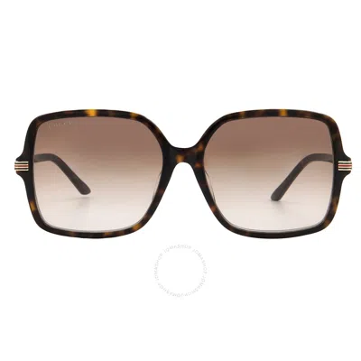 Gucci Brown Gradient Square Ladies Sunglasses Gg1448sa 002 59