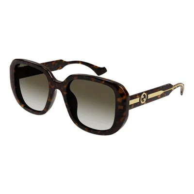 Gucci Brown Gradient Square Ladies Sunglasses Gg1557sk 002 54